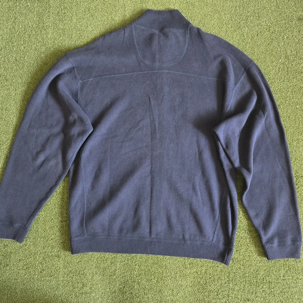 Tommy Bahama Men's Cardigan Sweater Navy Blue Size L